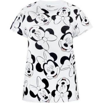 Camiseta de Minnie Mouse en blanco y negro con ajuste de novio para mujer