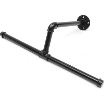 Black Iron Pipe Clothes Hanger for Indoor Use
