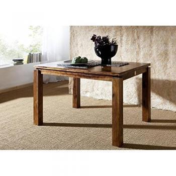 Honey-Lackierter Massivholz-Esstisch 90×90 cm, 4 Beine – Metro Life 151