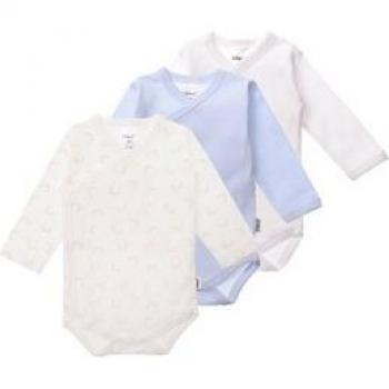 Liliput Baby Wickelbody „Regenbogen“ – 44 (EU), 3‑teiliger Pack
