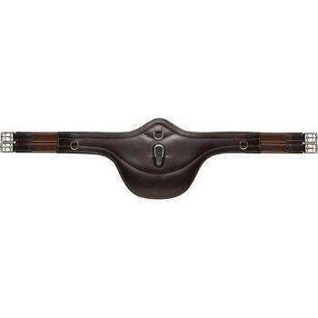 Lippo Basic Leathergirth + Stomach Plate – Donkerbruin (135)
