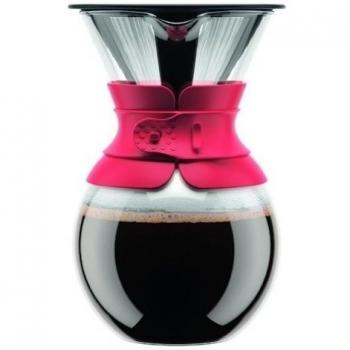 Bodum Kaffeefilterautomat 1 Liter – Permanente Filterung – Spülmaschinenfreundlich – Rotes Design