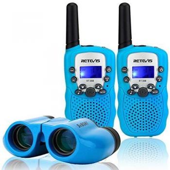 Retevis RT388 Talkie Walkie Enfant avec Jumelle Bleu