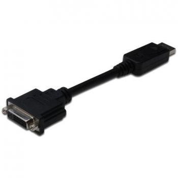 Adaptador de gráficos DIGITUS DisplayPort a DVI-I (24 + 5), Full HD 1920 x 1080 píxeles, negro