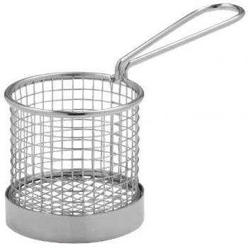 Stainless Steel Presentation Basket with Handle 80x80mm