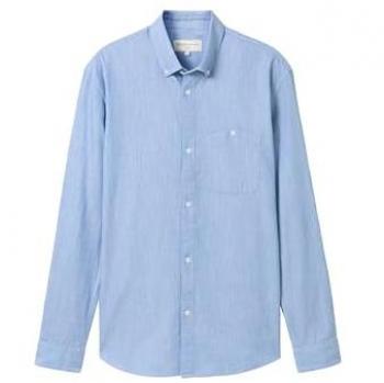TOM TAILOR Denim Langarmhemd fitted chambray slubyarn shirt