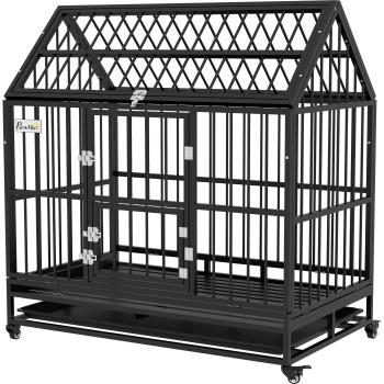 PawHut 48 Dog Crate with Removable Tray and Openable Top