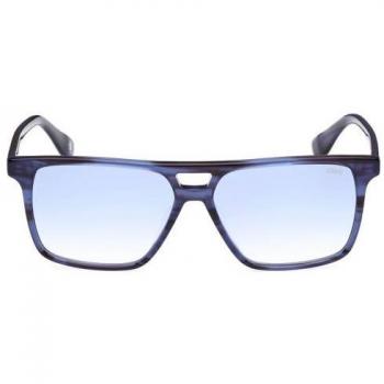 BMW BW 0038 92W 57 Male Blue Rectangle Sunglasses – Universal Fit