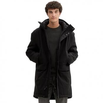 Parka Tom Tailor 10139 Tech con cappuccio nero XL