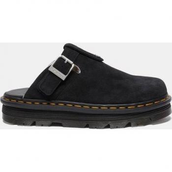 Dr. Martens Zebzag Wildleder Komfortmules mit Fleecefutter in Schwarz, Größe 39