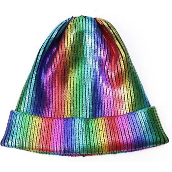 Gorro de Invierno Violeta Plateado