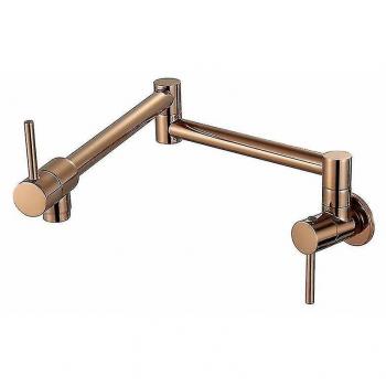 Grifo plegable para cocina en acabado oro rosa