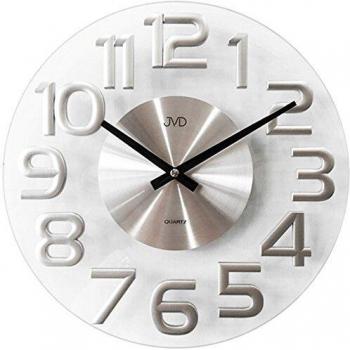JVD HT098 Silbern Wanduhr