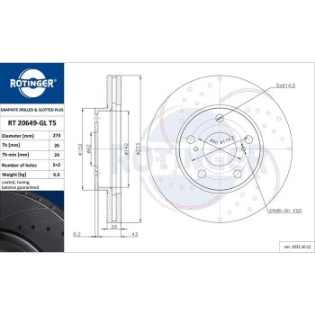 Rotinger RT‑20649‑GL T5 Braking Disc