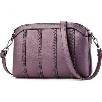 Yogodlns Double Pocket Sling Bag for Women Black