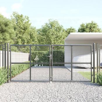 Portillon de patio maille anthracite 300x175 cm acier galvanisé