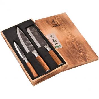 Olive Forged | Koksmes, hakbijl en universeel mes set