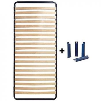 Pack de Sommier 20 Lattes 70x190cm avec Pieds de Couleur Bleue