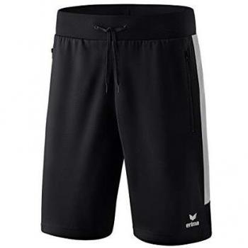 Erima Herren Squad Kurze Trainingsshort, schwarz/Silver Grey, L