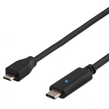 1 m USB‑C auf Mikro‑B Stromkabel – Deltaco