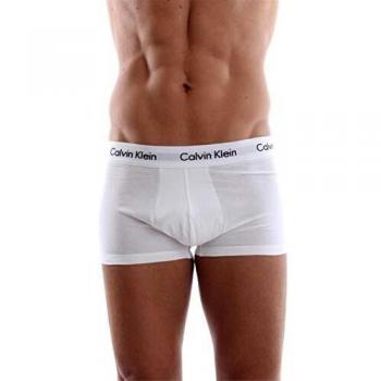 Calvin Klein para hombre. Pack 3 bóxers de tiro bajo Cotton Stretch blancos