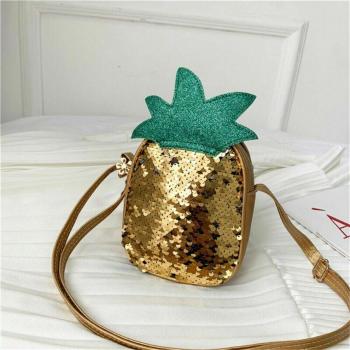 PU Strawberry Pineapple Crossbody Handbag for Kids