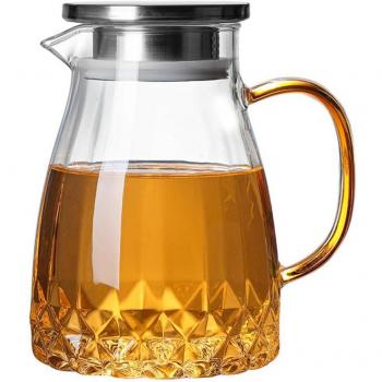 Grand pichet à thé – 1000 ml verre avec couvercle