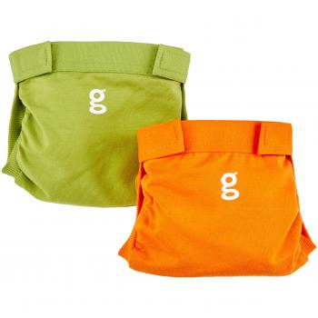 Mini‑Windel‑Set Gnappies: Orange & Grün, 6er Pack für den täglichen Gebrauch