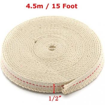 Set de Lámpara de Aceite 4,5 m – Blanco, Mecha y Vidrio