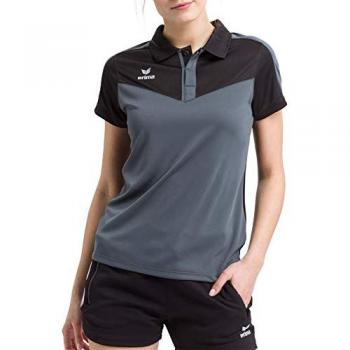 Erima Squad Poloshirt Damen Schwarz Grau 34