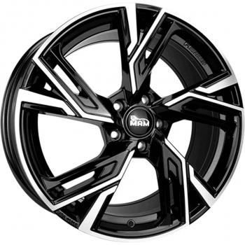 MAM RS5 Felge schwarz frontpoliert 8.5Jx19 5x114.3 ET40