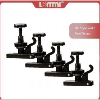 LOMMI 4er Pack dauerhafter Hügelform Violine Feine Saitenhalter gegen Rost für 4/4 und 3/4 Geigen