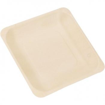 150Pcs Eco-Friendly Square Wooden Plates 140X140mm
