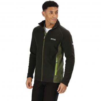 Regatta Herren Stretch‑Fleece „Tafton“, 100 % Polyester, durchgehender Reißverschluss – Bayleaf/Cypress Green