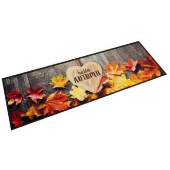 Tapis d'automne lavable noir 100x50cm