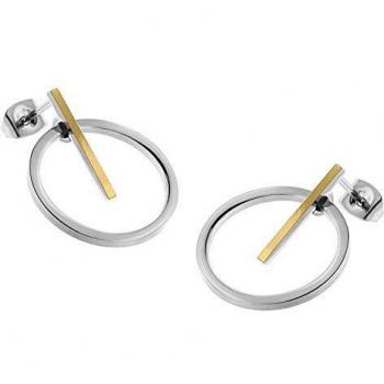 BOCCIA Bicolor Titan‑Ohrstecker Damen – Silberschimmer, Goldplattiert (05030-02)