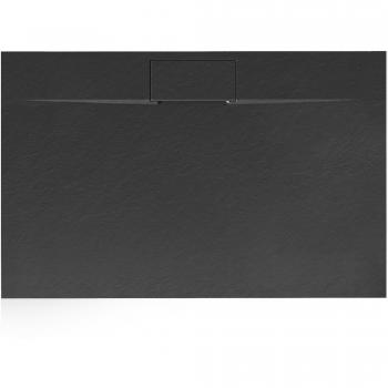 REA 90x120 Bazalt Long Black Shower Tray