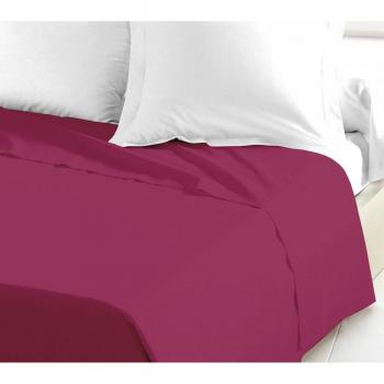 Drap Plat 240 x 300 cm en Coton Fuchsia