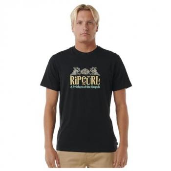 Polo Noir Rip Curl Horizon pour Homme