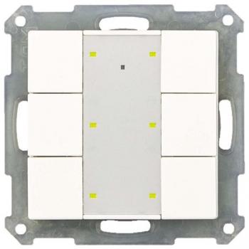 MDT KNX Funktaster Plus 6-fach, Aktuator, Reinweiß glänzend