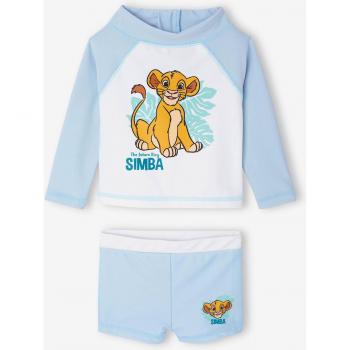 Tenue de bain Simba T-shirt anti-UV + boxer Disney bleu ciel