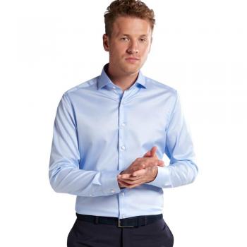 Langarmhemd ETERNA SLIM FIT Gr. 44, Normalgrößen, blau (hellblau) Herren Hemden