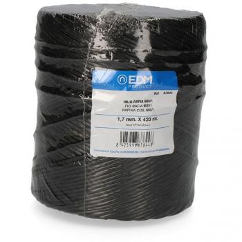 Hilo rafia 600/1 bobina 750g/420m negro 8425998878448 87844 EDM