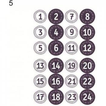 10Pcs 24 Days Countdown Christmas Bag Advent Calendar