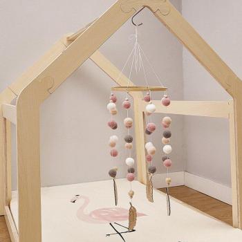 DIY Colorful Hair Ball Wind Chimes