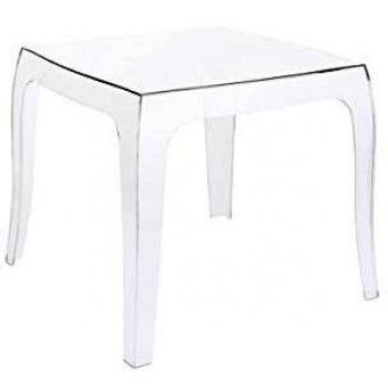 Tavolino d'appoggio Queen in Polipropilene Trasparente