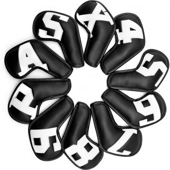 10pcs Embroidered Golf Iron Head Covers for Wedges