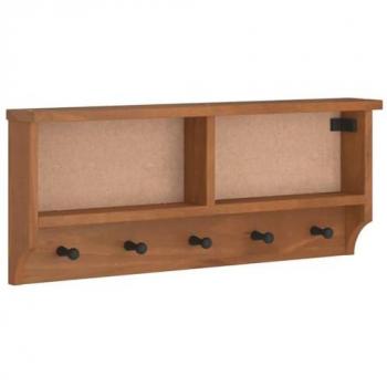 Porte-manteau mural en bois de pin SANDNES 87x12x35 cm