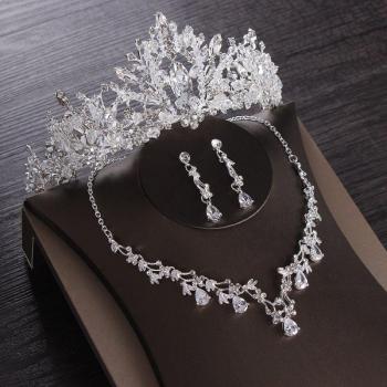 Rhinestone Wedding Necklace Set