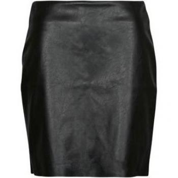 Jupes Vila VIDAGMAR HW PU SKIRT Noir